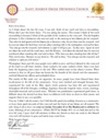 letter from Fr John 