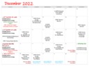 December Calendar of Services/Events