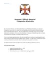 Anastasia K. Michals Memorial Philoptochos Scholarship