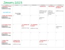 January Calendar of Services & Events