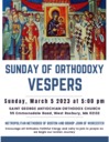 Sunday Of Orthodoxy Vespers