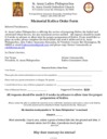 Koliva Order Form for Memorial Services