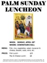 Palm Sunday Luncheon: April 28