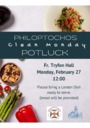 Philoptochos Clean Monday Potluck- February 27