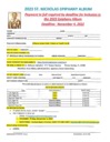 2023 Epiphany Album Pricing Sheets! Deadline Nov 4th