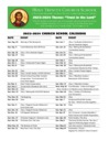 2023-2024 Holy Trinity Church School Calendar 