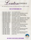 Lenten Service Schedule