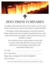Holy Friday Luminaries - TUESDAY 4/23 LAST DAY TO ORDER
