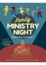Family Ministry Night - Wednesday, September 7th at 7 PM