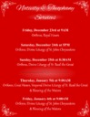 Nativity & Theophany Schedule