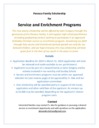 New Service & Enrichment Programs Scholarship Announcement