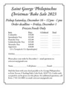 Philoptochos Christmas Bake Sale 2023 Order Form