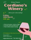 Prime Timers trip to Cordianos Winery March 15