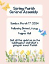Spring General Assembly March 17