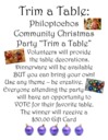 Philoptochos Sponsored Christmas Party Trim a Table