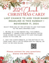 Today Christmas Card Deadline