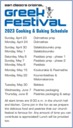 2023 Festival Cooking & Baking Schedule