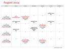 August Calendar