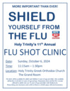 Sunday, Oct 6 - Holy Trinity’s Annual Flu Shot Clinic