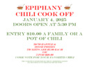 CHILI COOK OFF TOMORROW EVENING