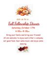 Fall Fellowship Dinner
