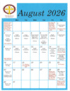 August Calendar