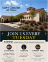 Catechumen and Prayer Tuesdays at 6:00PM