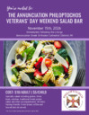 Veteran's Day Weekend Salad Bar