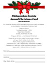 Philoptochos Christmas Card Flyer
