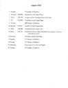 St. George Church August Church Services, 2026