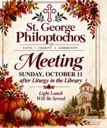 Philoptochos General Meeting ~ Sunday, October 11, 2026