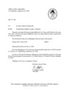 Letter on Priest Pension dues from the Diocesan Chancery