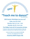 Zorba Adult Greek Dance Lessons June 30 July 15 & 22