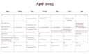 APRIL CALENDAR