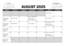 August 2025 Calendar