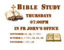 Bible Study  Thusdays 