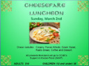 Cheesefare Lunch