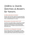 Q and A for Parents