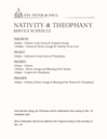 Christmas Nativity schedule