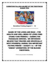 Dormition Names to be Read