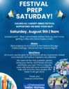 Festival Prep Saturday! August 9