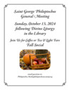 Philoptochos General Meeting ~ Fall Social ~ Sunday, October 13, 2024