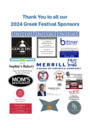 Thank You to our Greek Festival Sponsors!