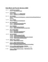 Holy Week Schedule of Services