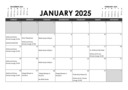 January 2025 Calendar