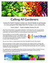 Caring for God's Creation ~ Calling All Gardeners ~ Fresh Produce Needed ~ Sundays thru Sept, 2024