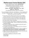 MF BAKE SALE INFORMATION