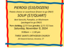 Pierogi and Soup Sale