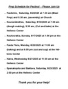 Prep Schedule for 2025 Dover Festival  - Please Join Us