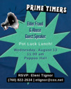 Prime Timers Potluck & Talk Aug 13